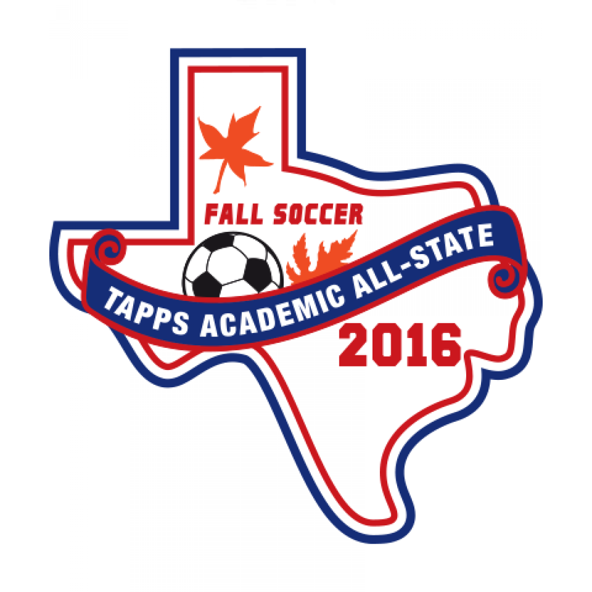 Felt TAPPS 2016 Soccer (Fall)  Academic All-State Patch
