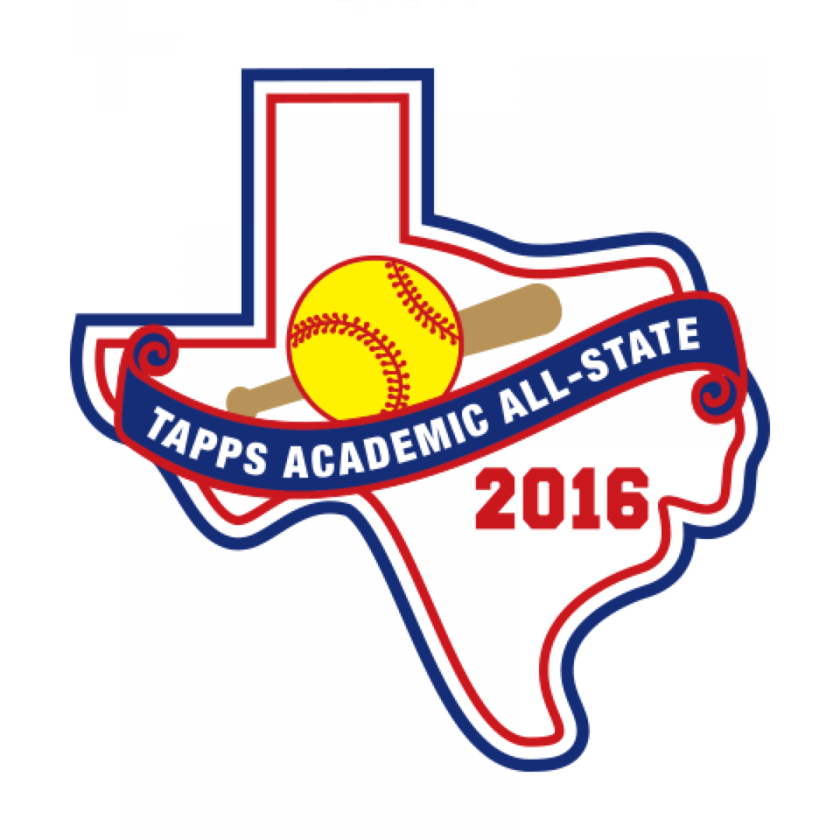 Felt TAPPS 2016 Softball Academic All-State Patch