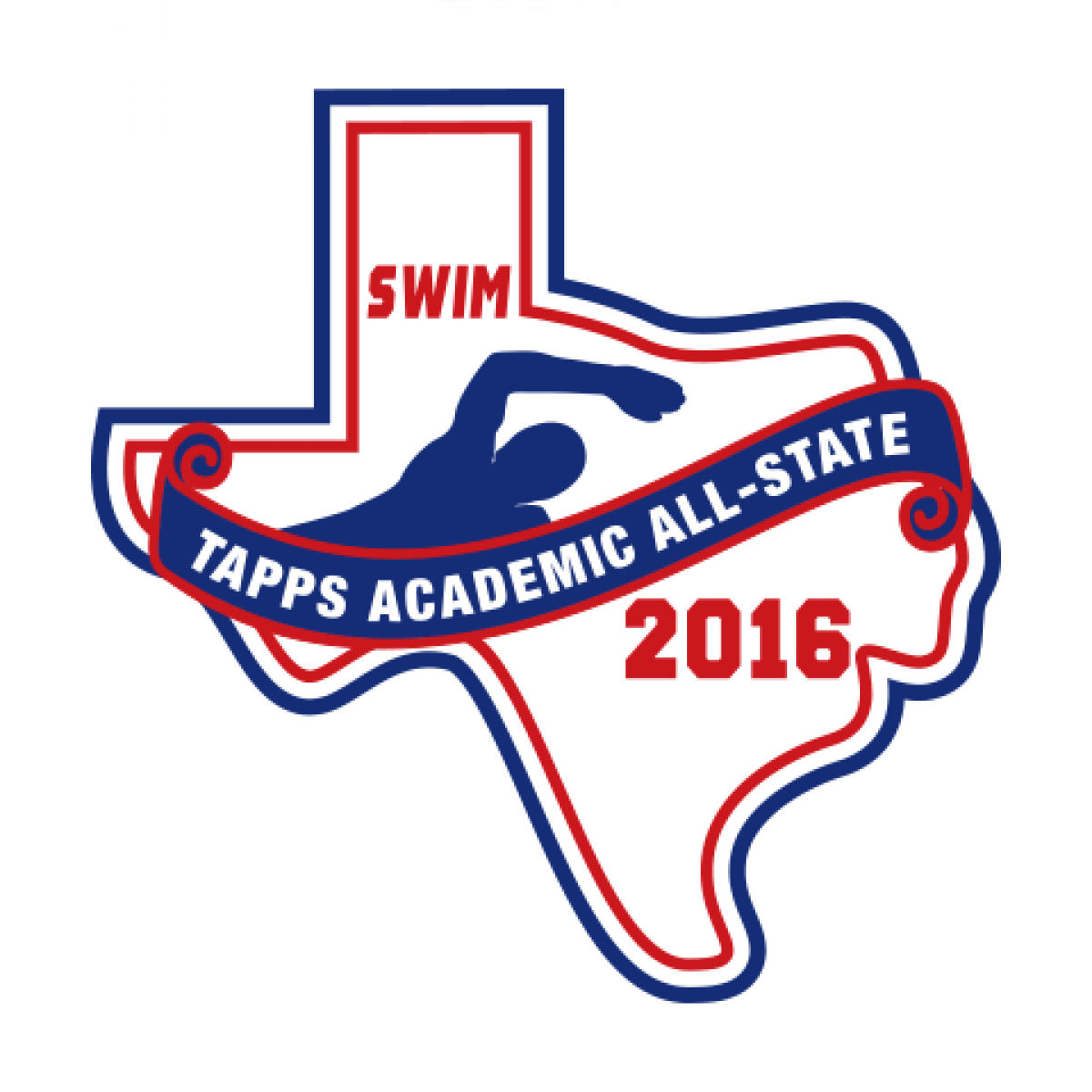 Felt TAPPS 2016 Swim Academic All-State Patch