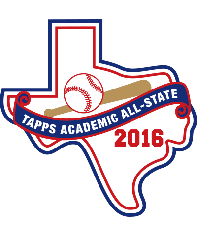 Felt 2016 TAPPS Baseball Academic All-State Patch