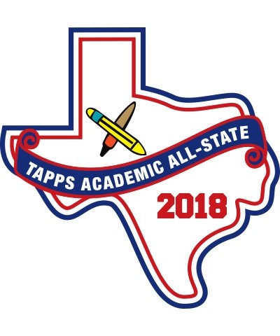 Felt 2018 TAPPS Academic All State Patch